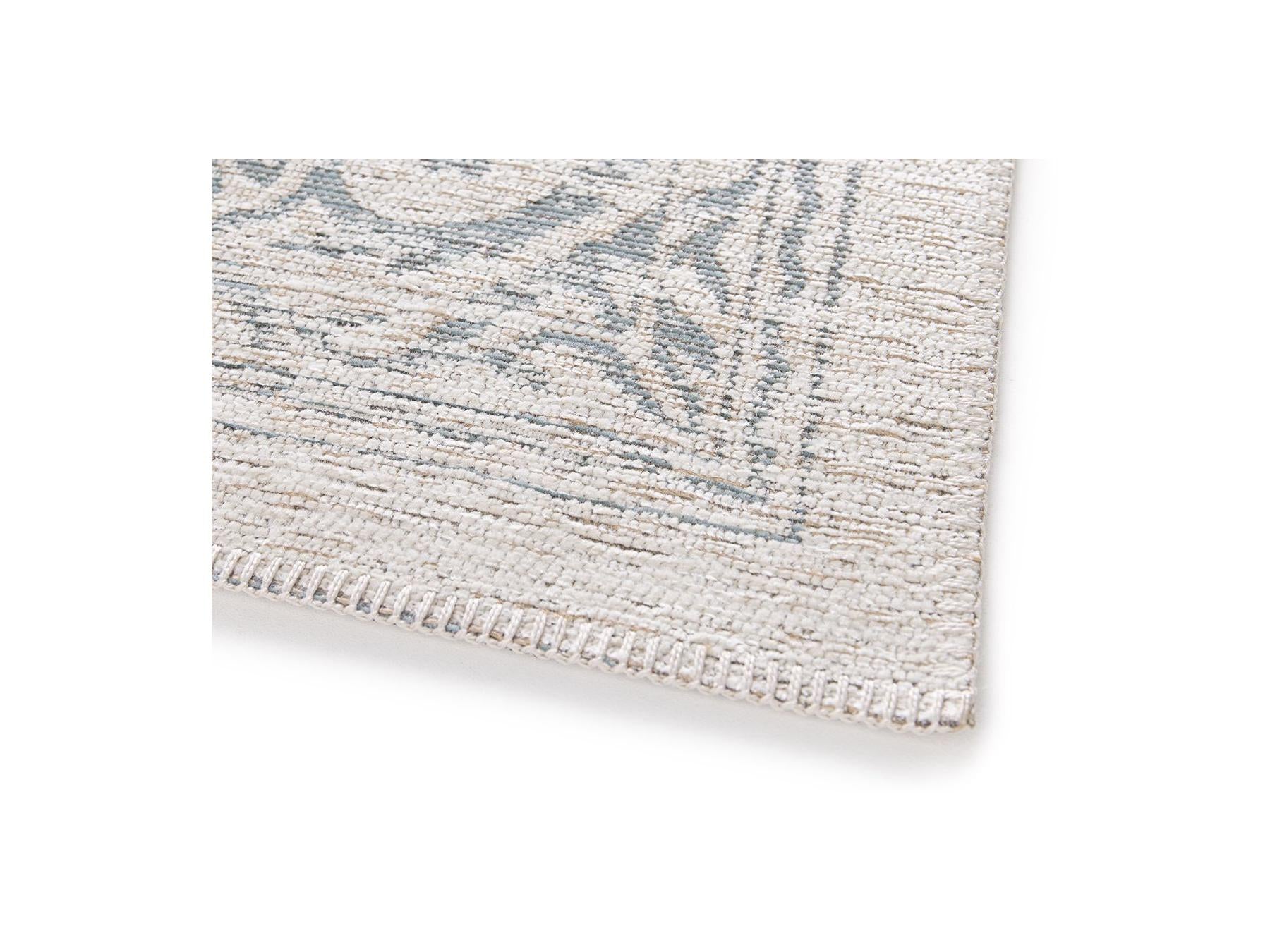 Hind - Tapis Poils Ras - Motif Abstrait - Bleu