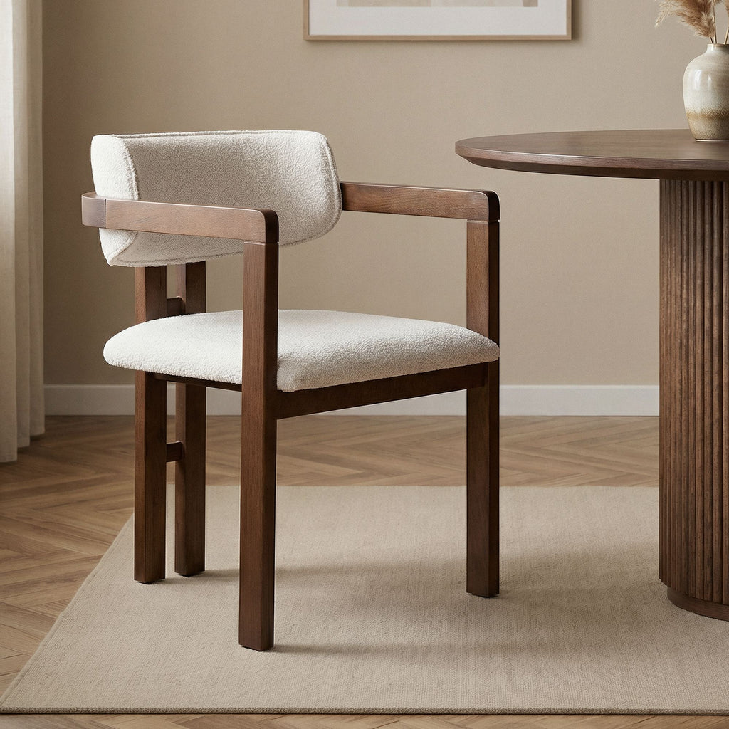 Chairs Toscana - White / Dark Walnut