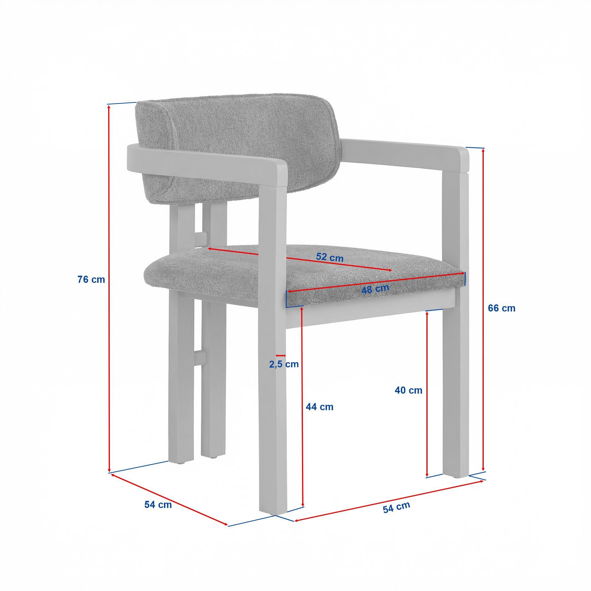 Chairs Toscana - White / Dark Walnut