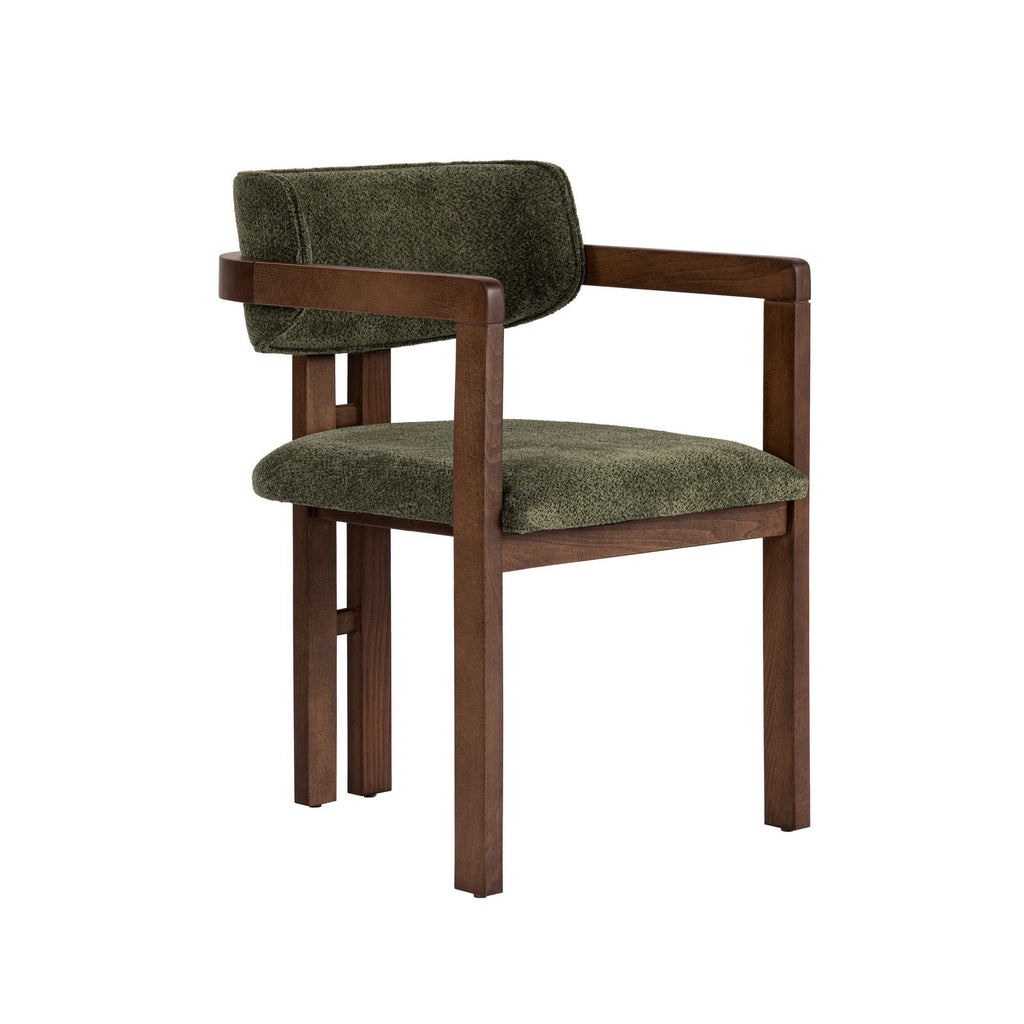 Chaise Toscana - Vert / Noyer Foncé