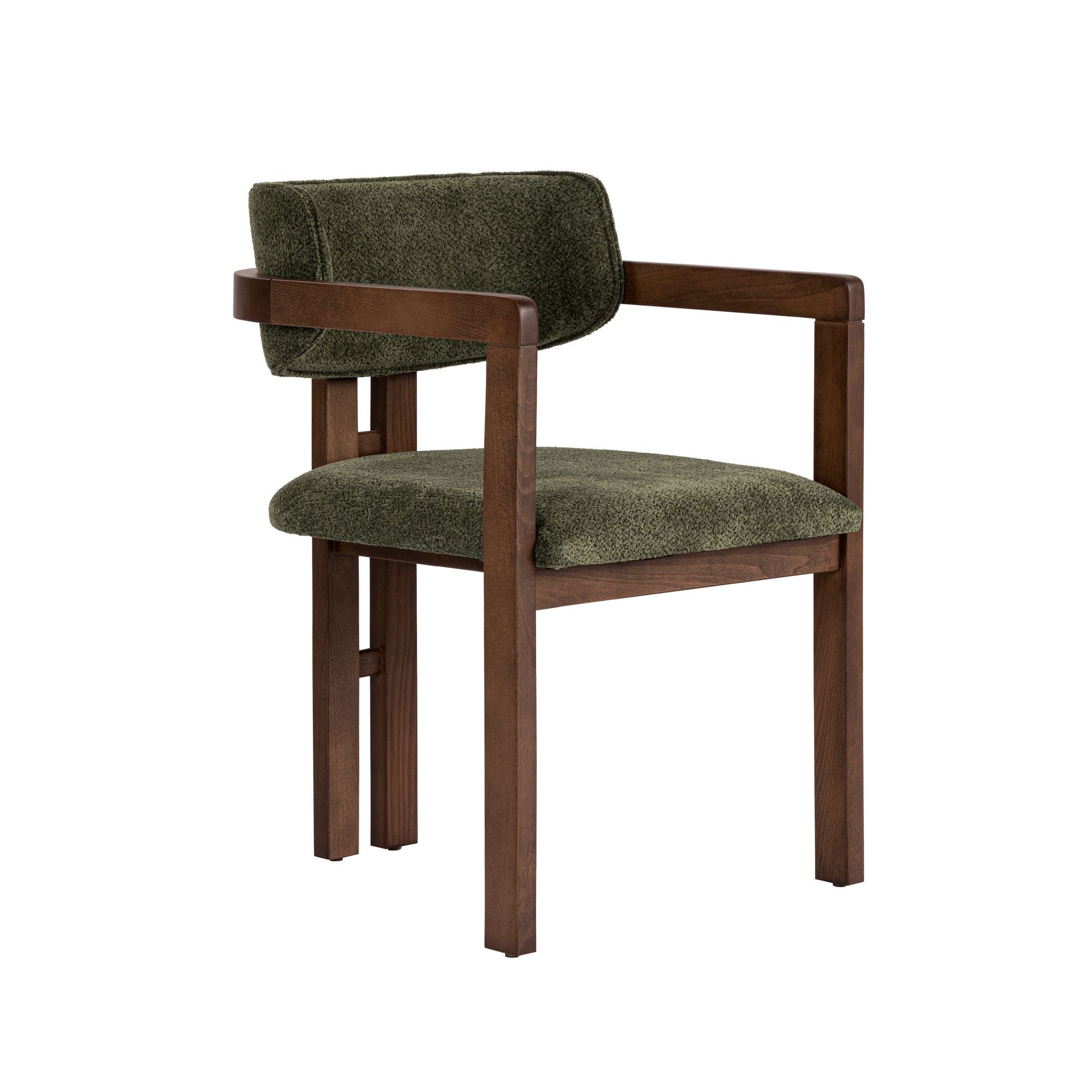 Chaise Toscana - Vert / Noyer Foncé