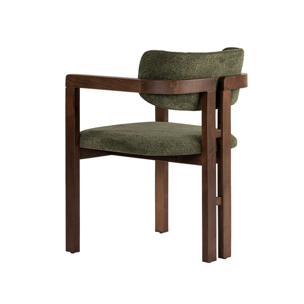 Chaise Toscana - Vert / Noyer Foncé