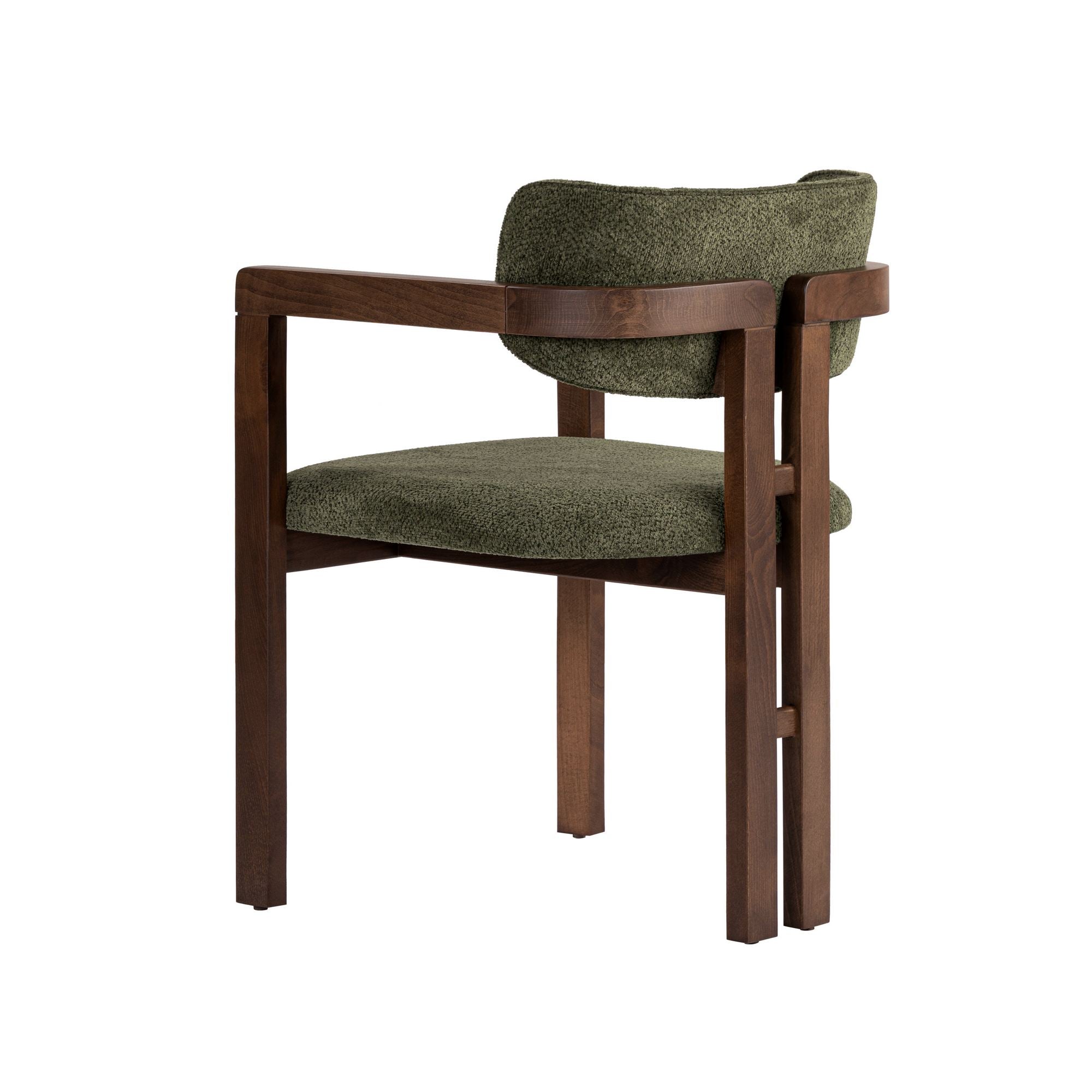 Chaise Toscana - Vert / Noyer Foncé