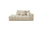 Sofá recto fijo ultrasuave - Mont-Blanco - Terciopelo - Reposabrazos derecho