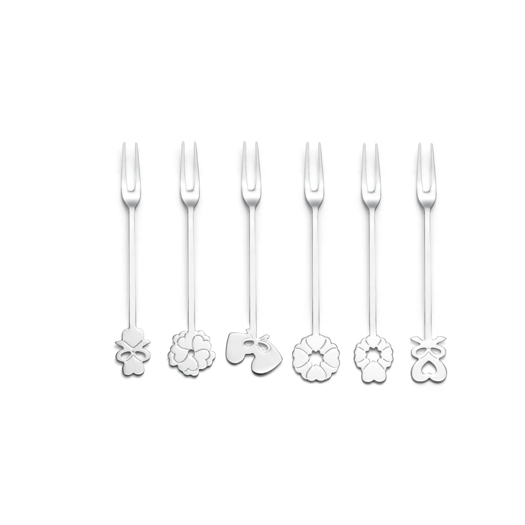Set Of 6 “Love” Appetizer Forks