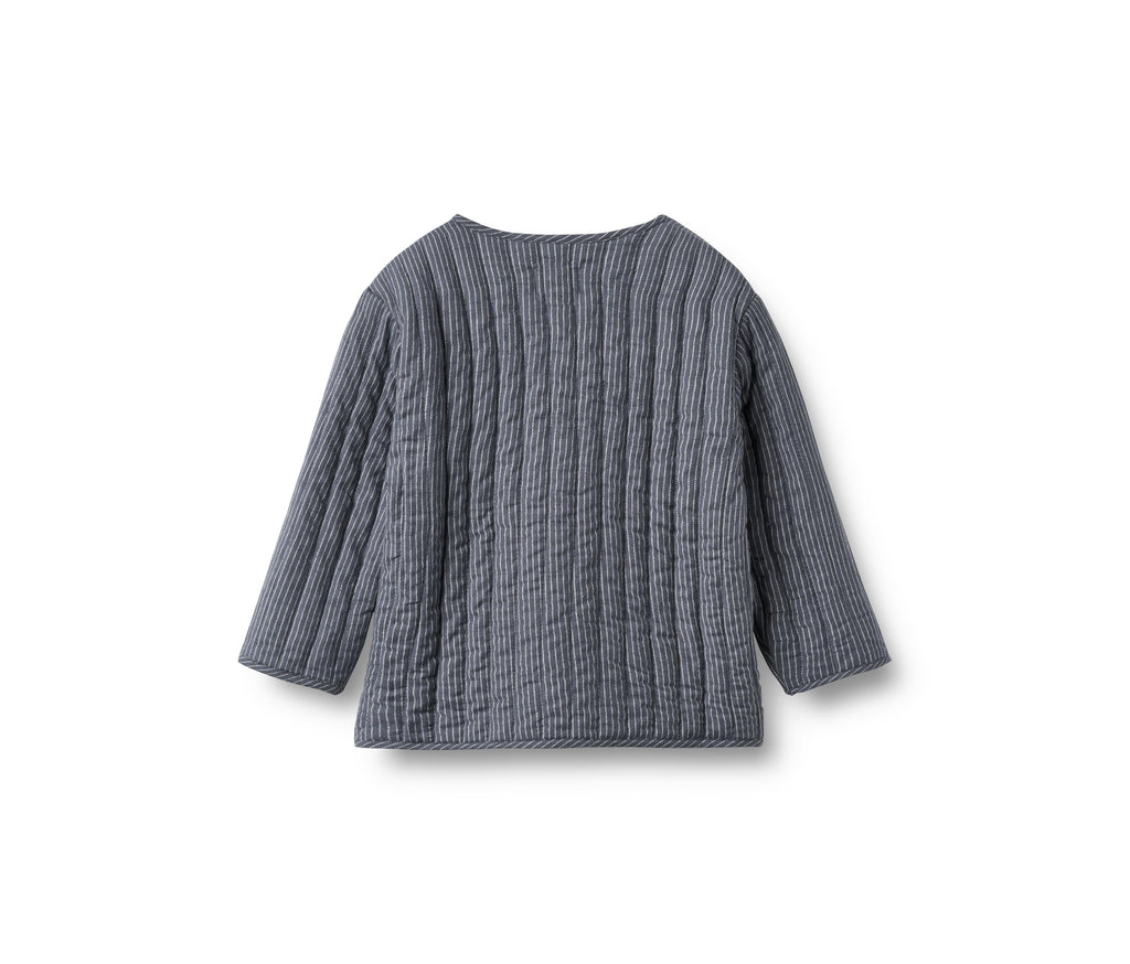 Veste Matelassée Siggo - Greyblue Slub Stripe