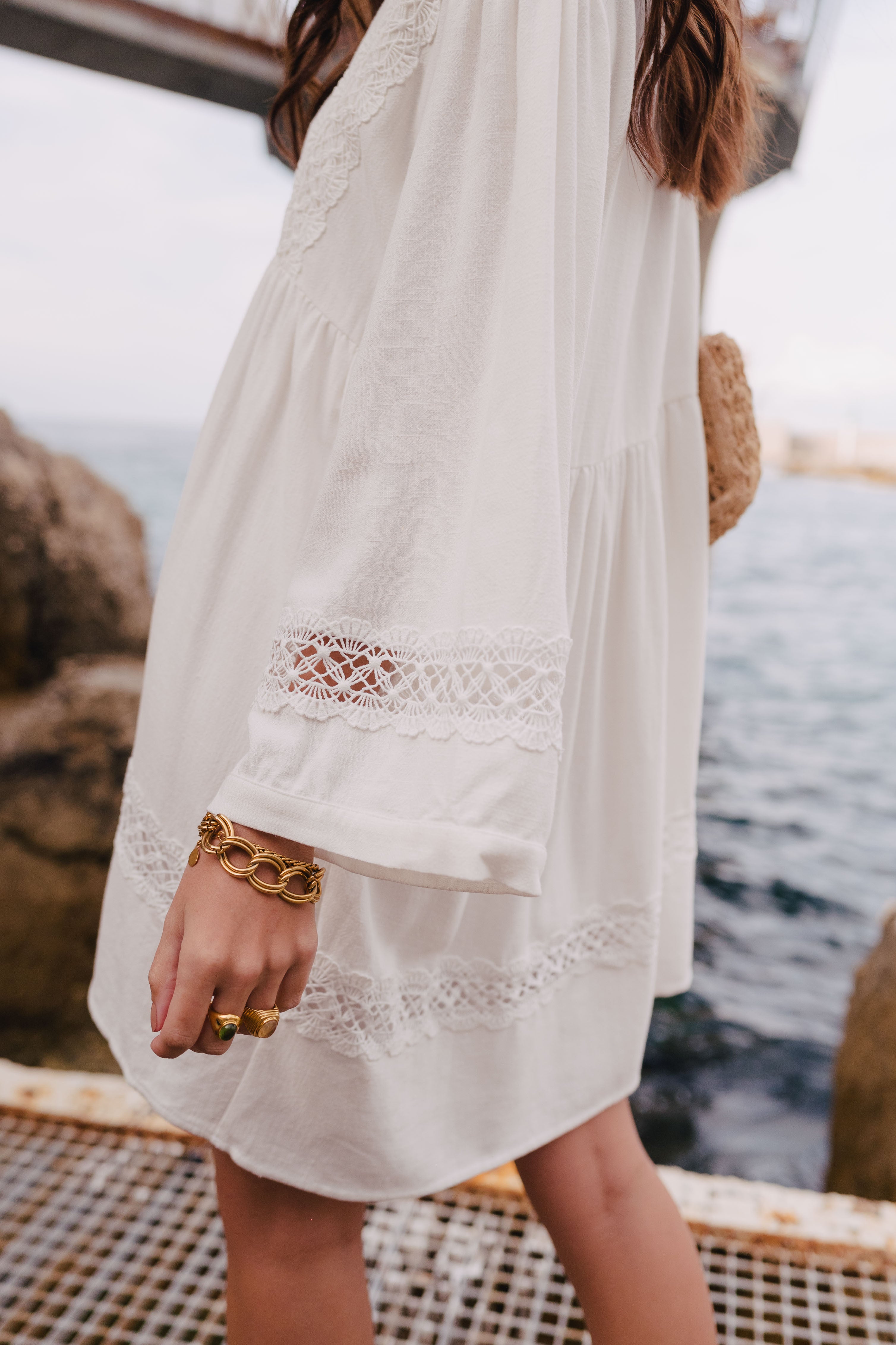 Robe Alicia Lin Viscose Blanc