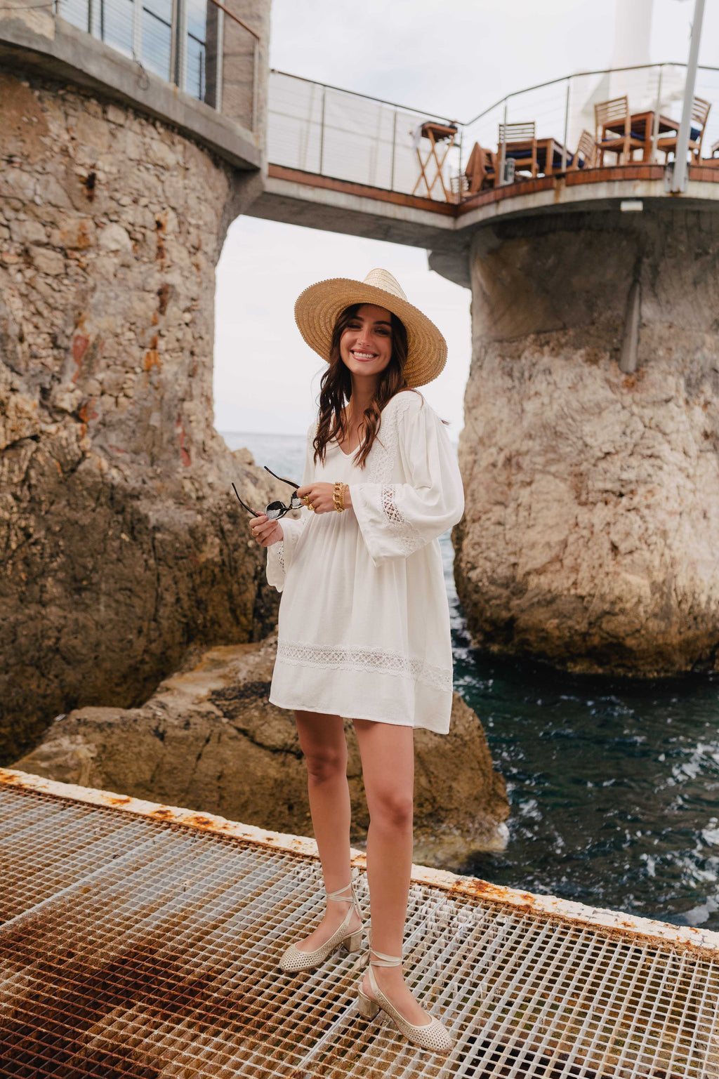 Robe Alicia Lin Viscose Blanc