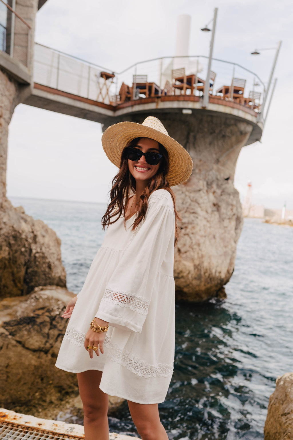 Robe Alicia Lin Viscose Blanc