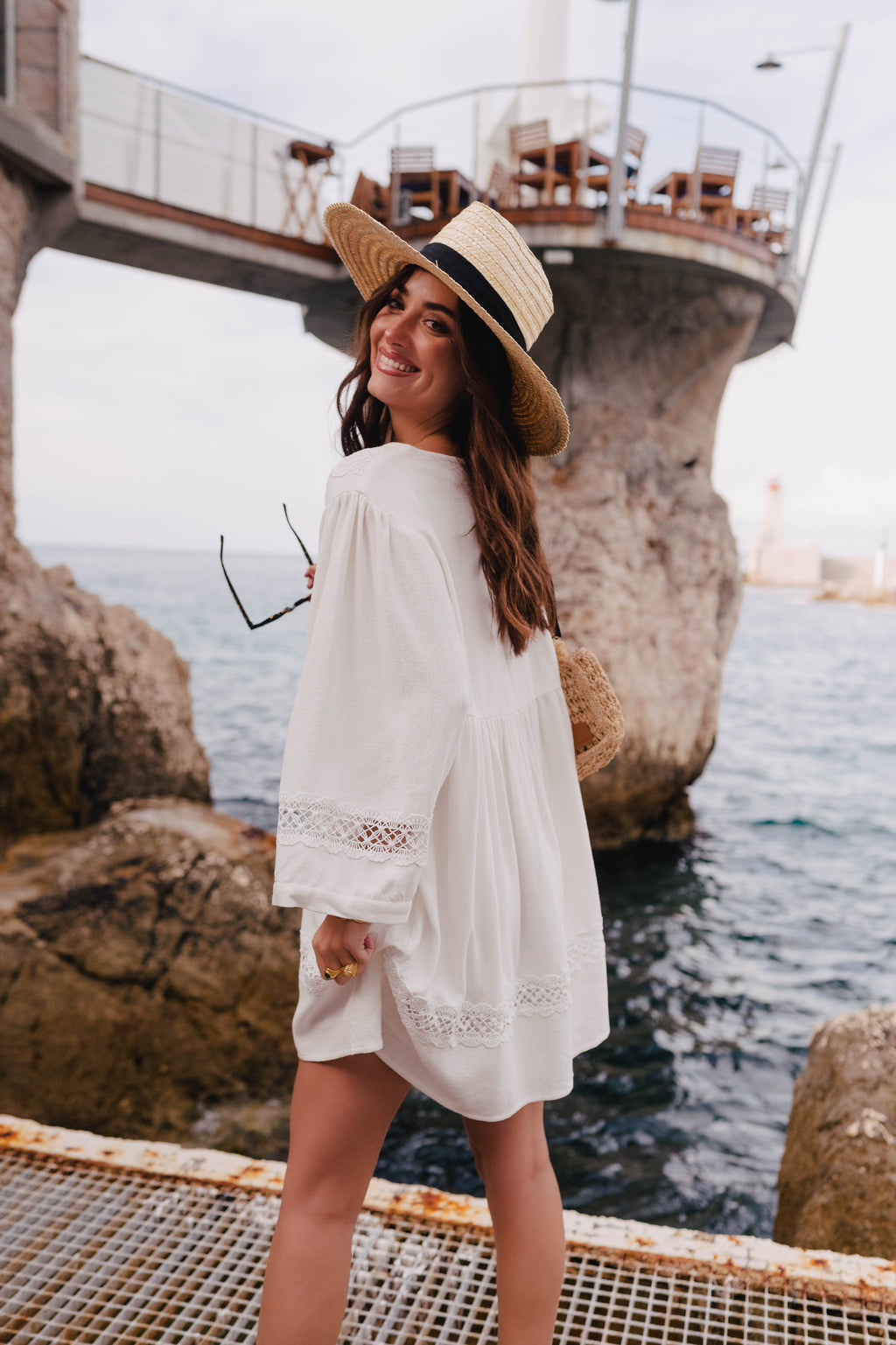 Robe Alicia Lin Viscose Blanc
