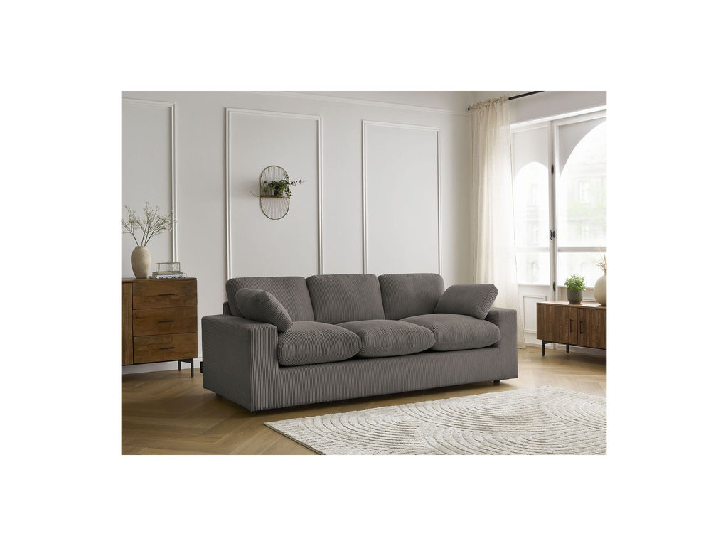Belair - Sofá recto fijo compacto - Pana