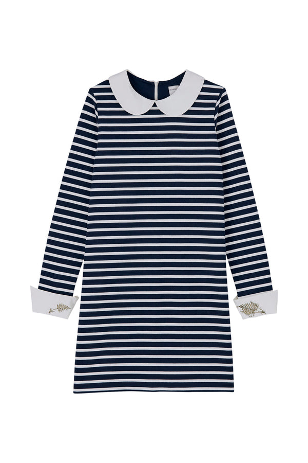 Vestido de manga larga - Esmoquin / Marshmallow - Mujer