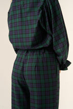Pantalón Alia verde y azul marino