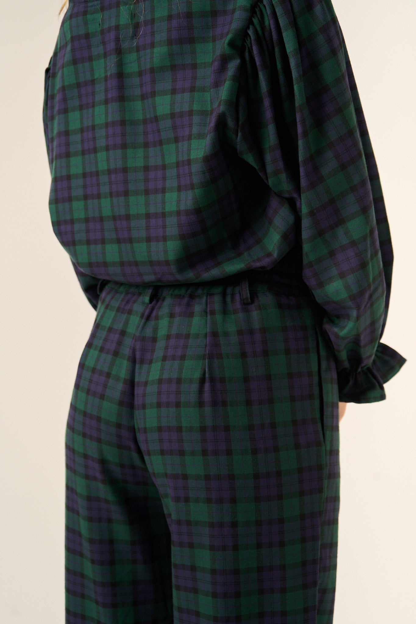 Pantalón Alia verde y azul marino