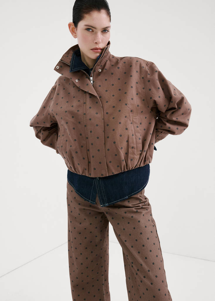 Balloon-Jeans mit Polka Dots