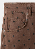 Balloon-Jeans mit Polka Dots