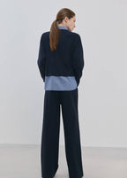 2-in-1-Pullover mit Bluseneinsatz