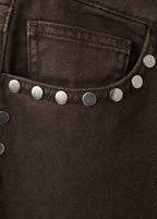 Wide-Leg Jeans Met Studs