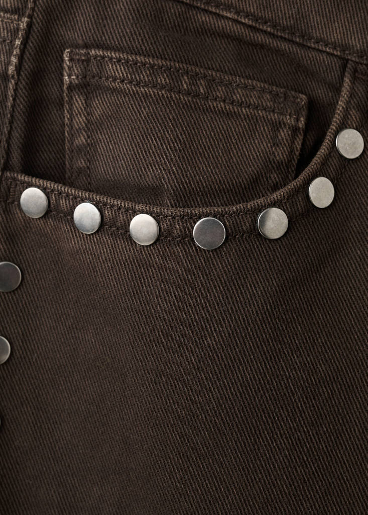Wide-Leg Jeans Met Studs