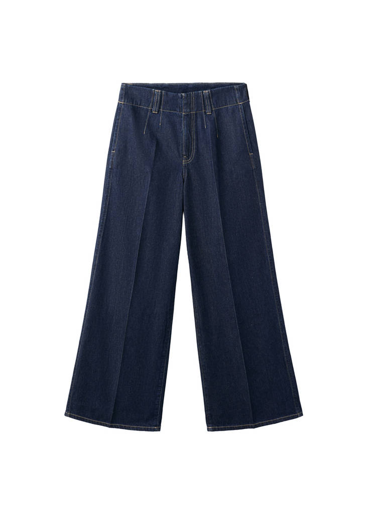 Jeans med vide ben og normal talje