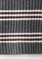 Pull-Over Maille Côtelée Rayures