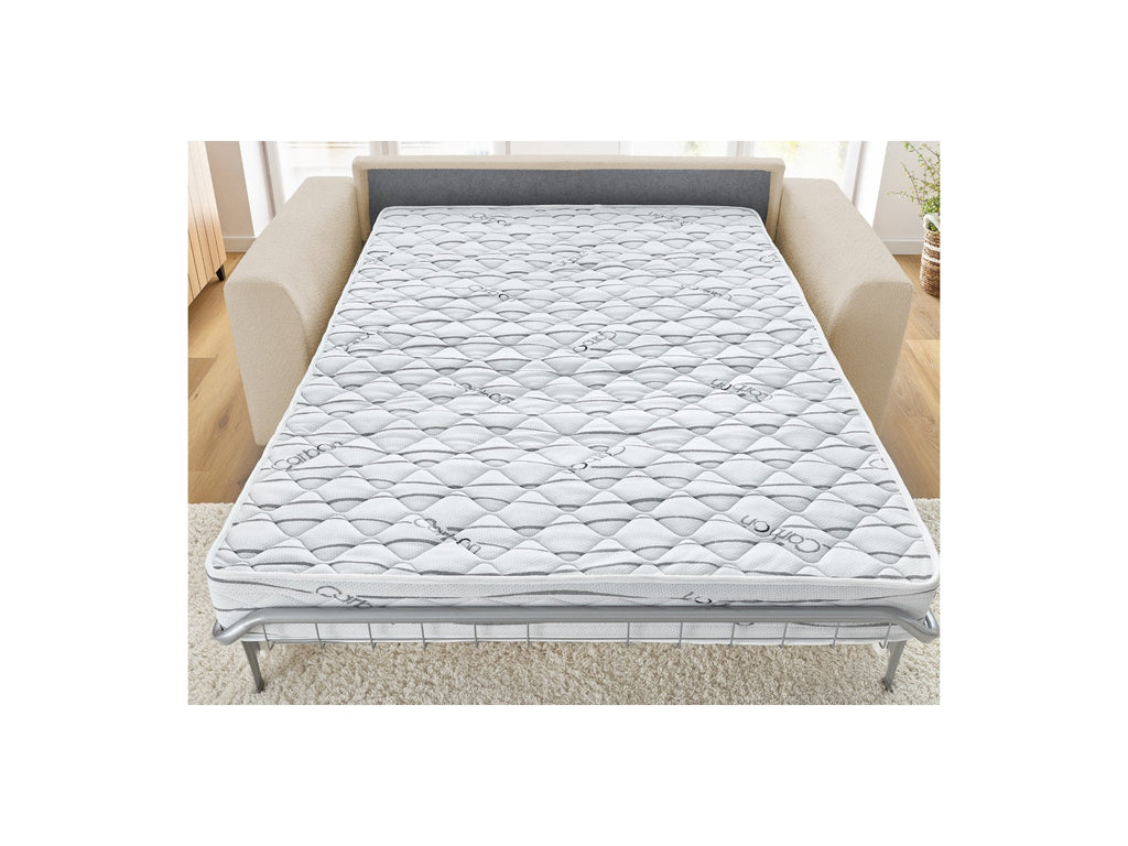 Augustin - Canapé Droit Convertible Ouverture Express - Tissu Bouclette - 160X200