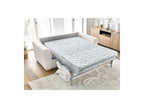 Augustin - Canapé Droit Convertible Ouverture Express - Tissu Bouclette - 160X200