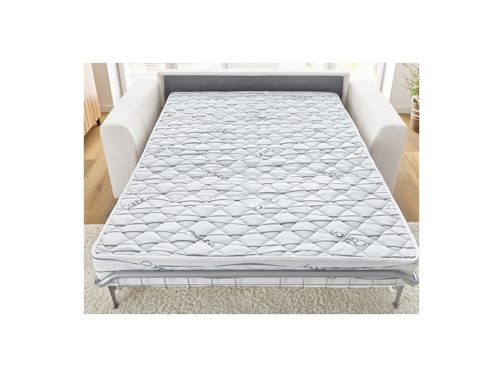 Augustin - Canapé Droit Convertible Ouverture Express - Tissu Bouclette - 160X200