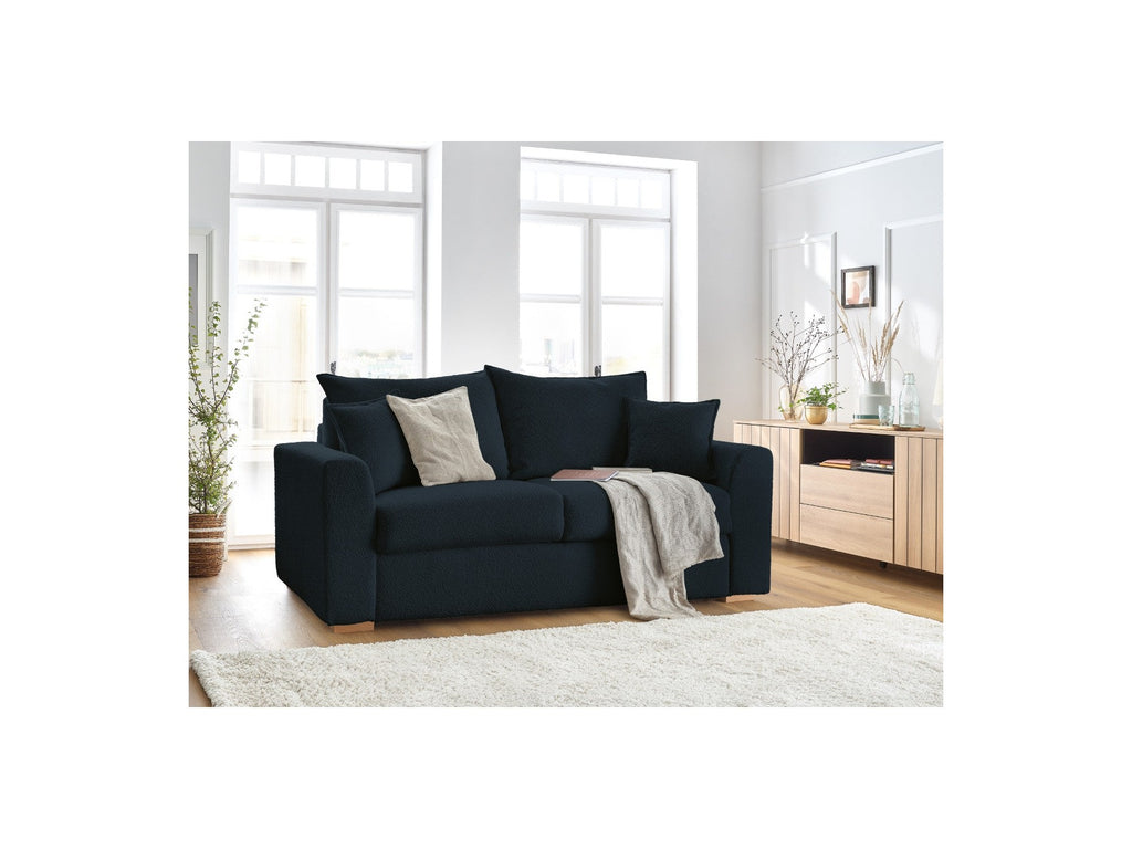 Augustin - Canapé Droit Convertible Ouverture Express - Tissu Bouclette - 160X200