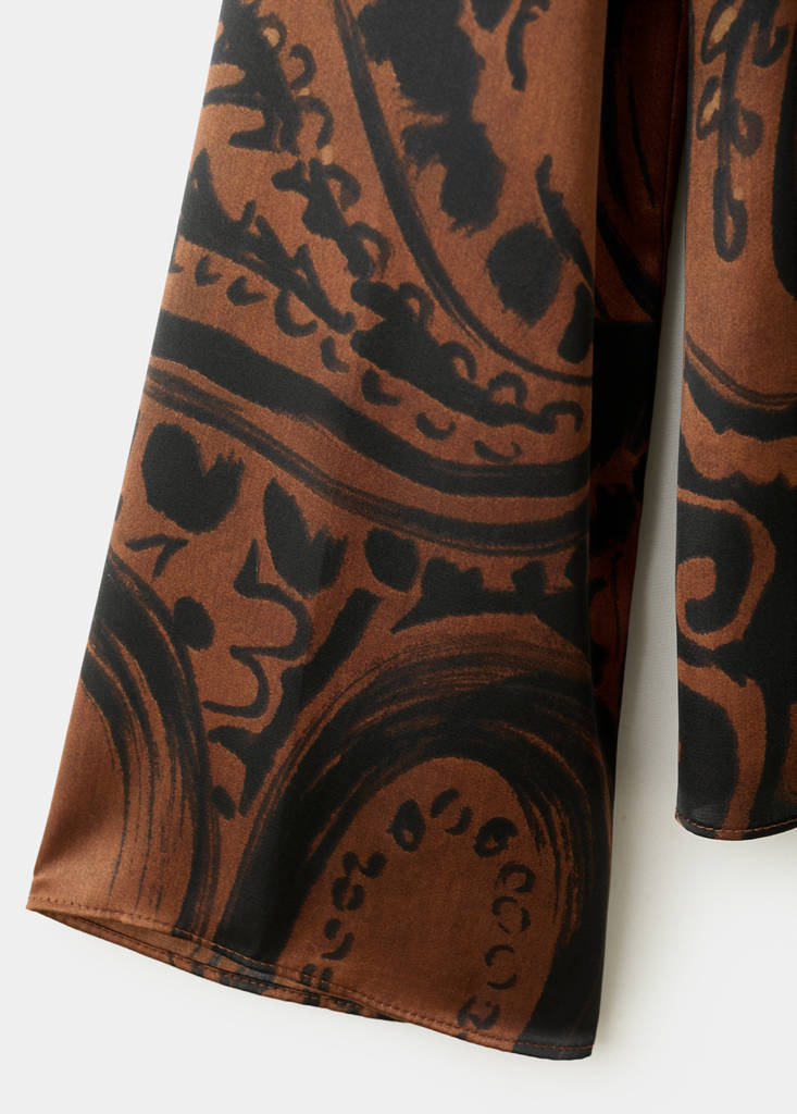 Camicetta Satinata con Stampa Paisley