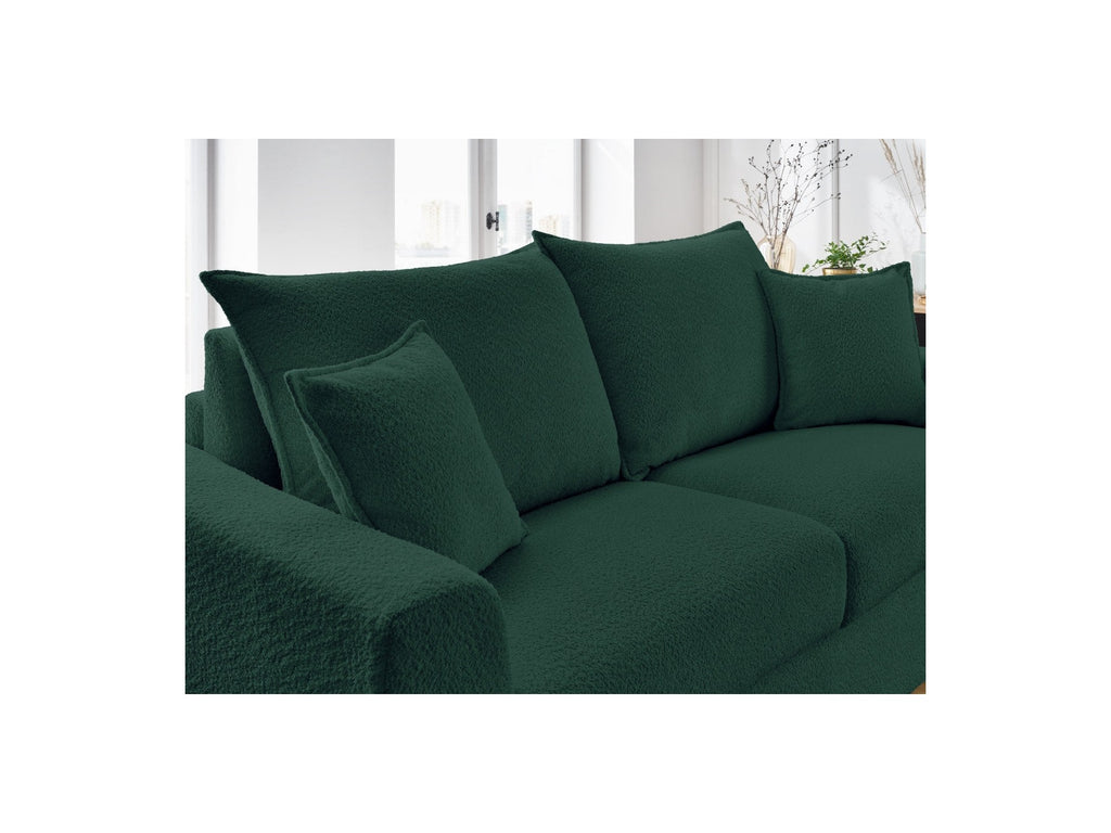 Augustin - Canapé Droit Convertible Ouverture Express - Tissu Bouclette - 160X200