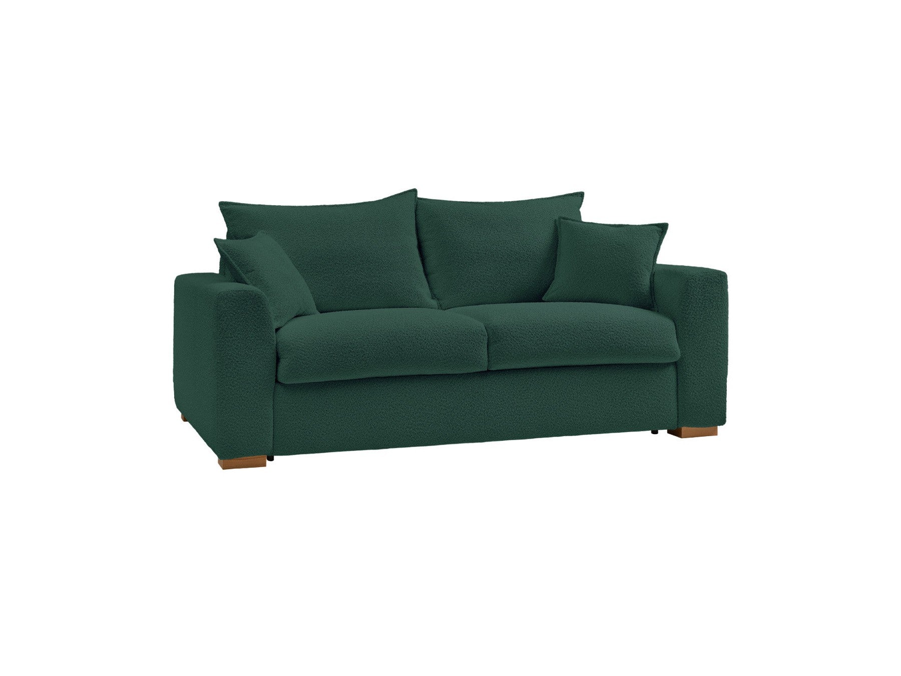 Augustin - Canapé Droit Convertible Ouverture Express - Tissu Bouclette - 160X200