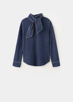 Denimskjorte med bindelukning