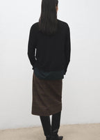 Strikket Cardigan Med V-Hals