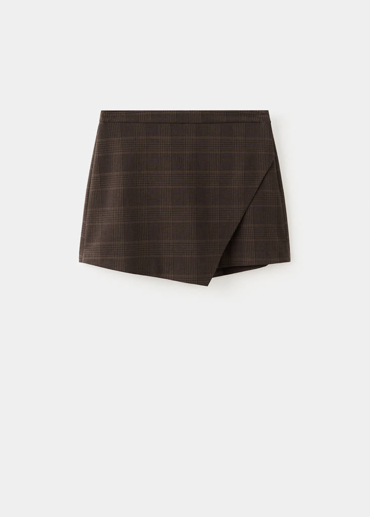 Asymmetrisk rutig kjol
