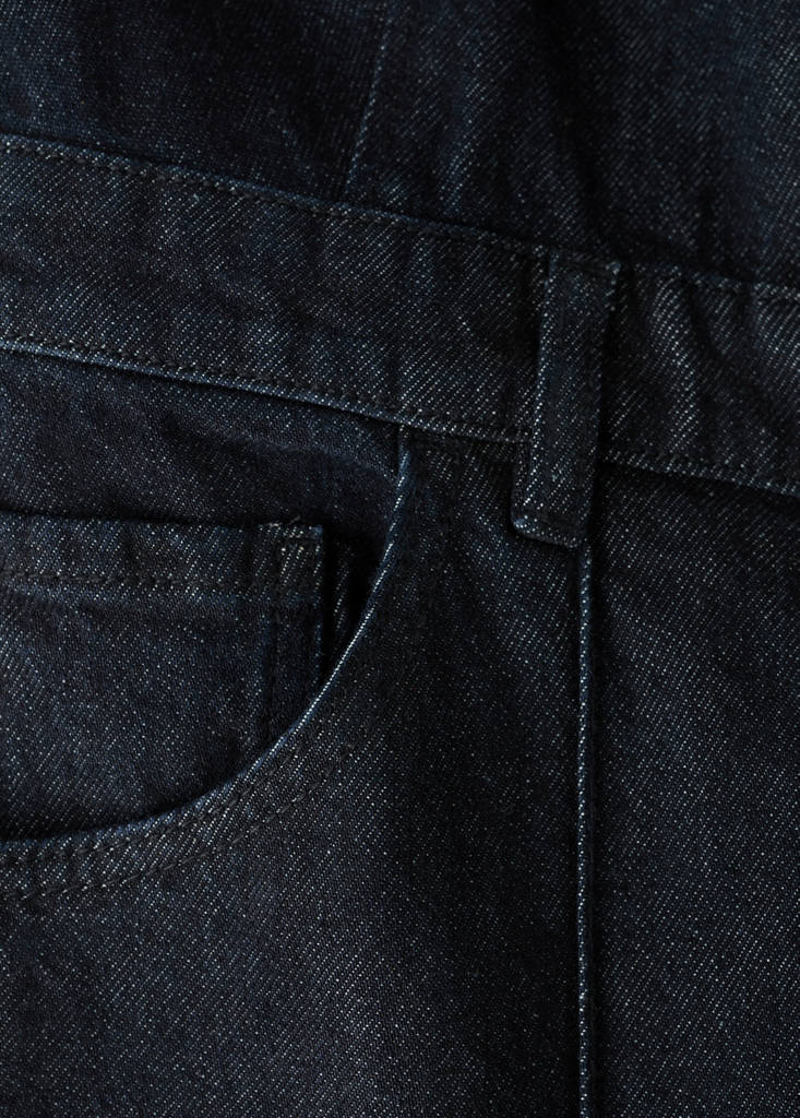 Tuta Lunga In Denim Con Bottoni