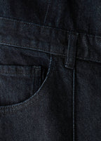 Tuta Lunga In Denim Con Bottoni