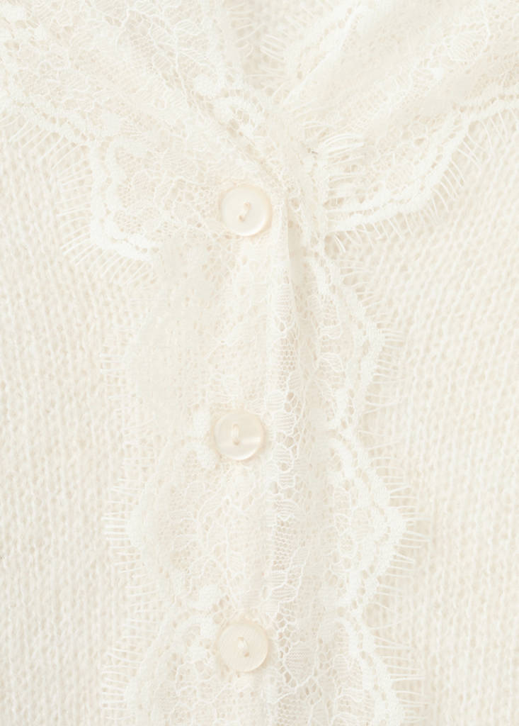 Cardigan Maille En Dentelle