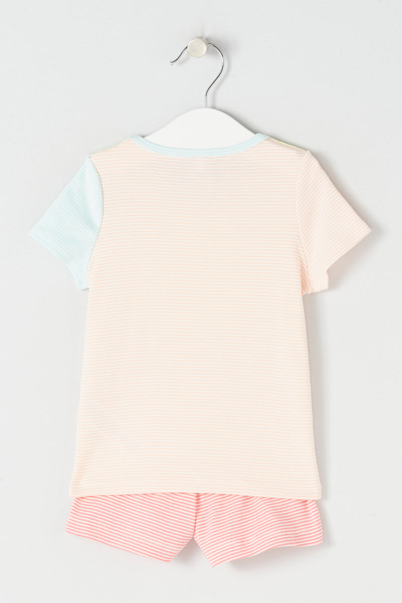 Pyjama - Rose, Jaune Et Bleu - Enfant Fille