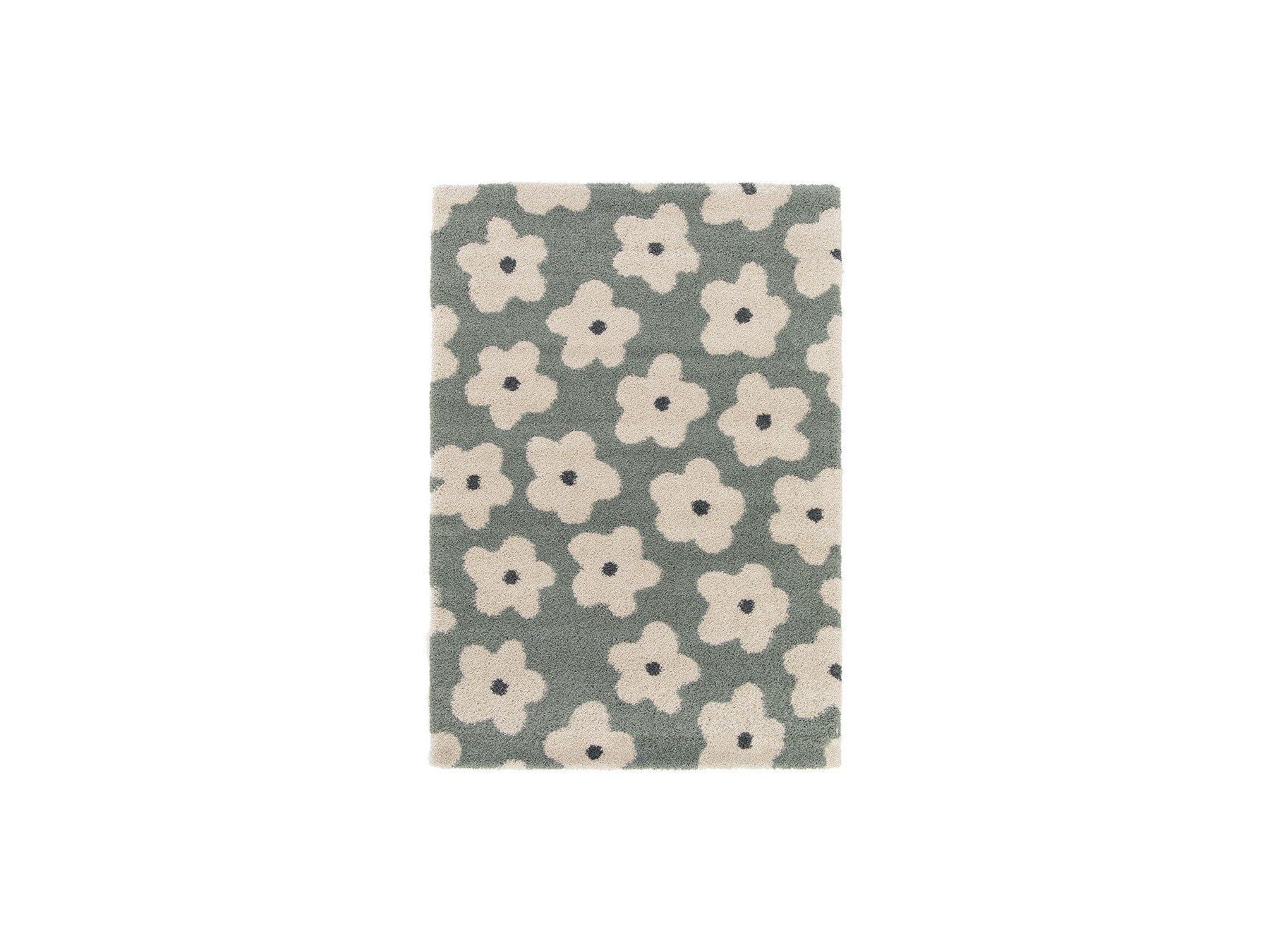 Suzy - Short-Pile Rug - Floral Pattern - Blue
