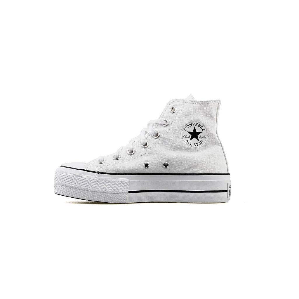 Converse Canvas All Star Lift Hi Jr Sneakers - White/Blue