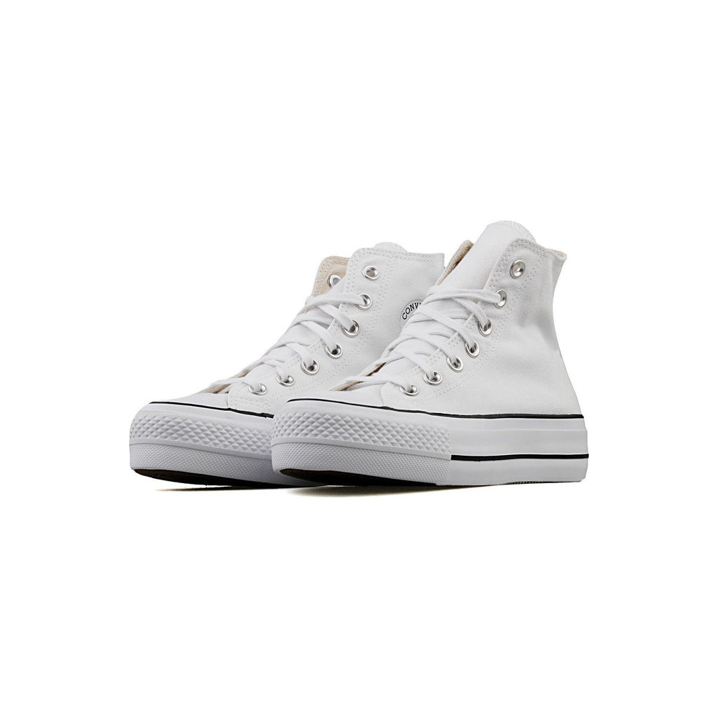 Converse Canvas All Star Lift Hi Jr Sneakers - White/Blue