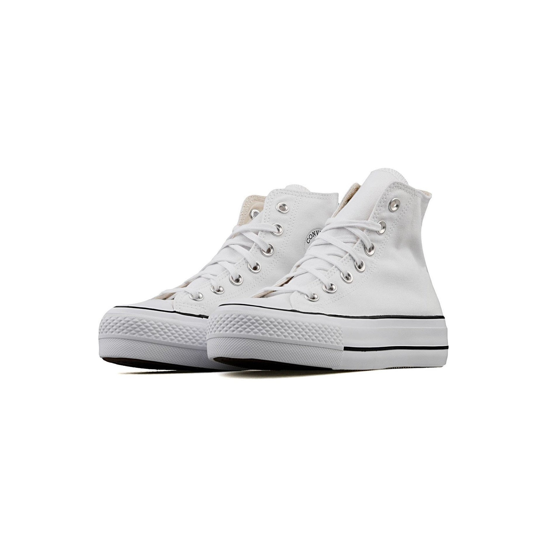 Converse Canvas All Star Lift Hi Jr Sneakers - White/Blue