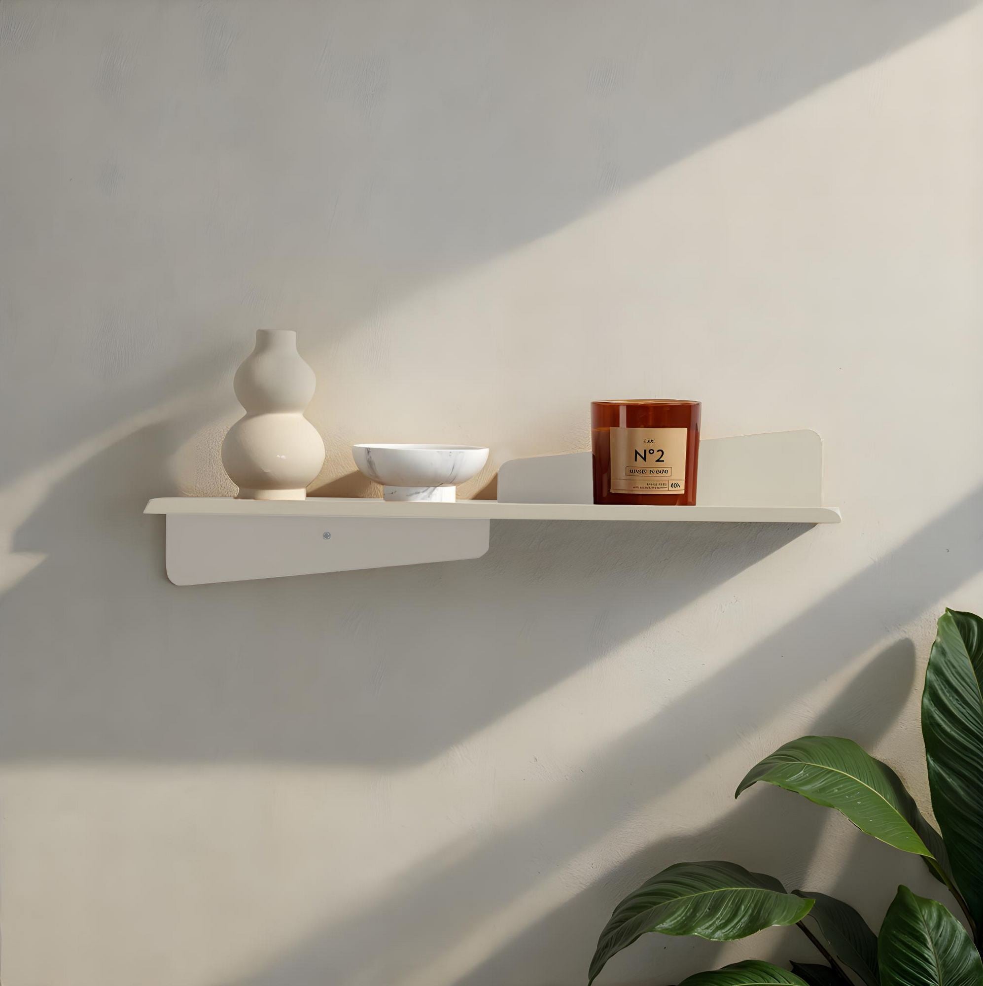 Estantería Mural Decorativa En Metal Vlnt123Kr - Beige Suave