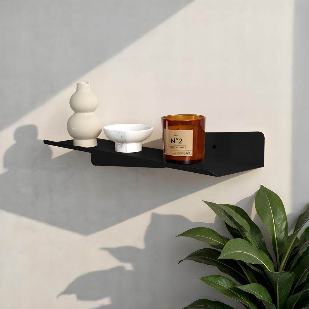 Decorative Metal Wall Shelves Vlnt123Syh - Black
