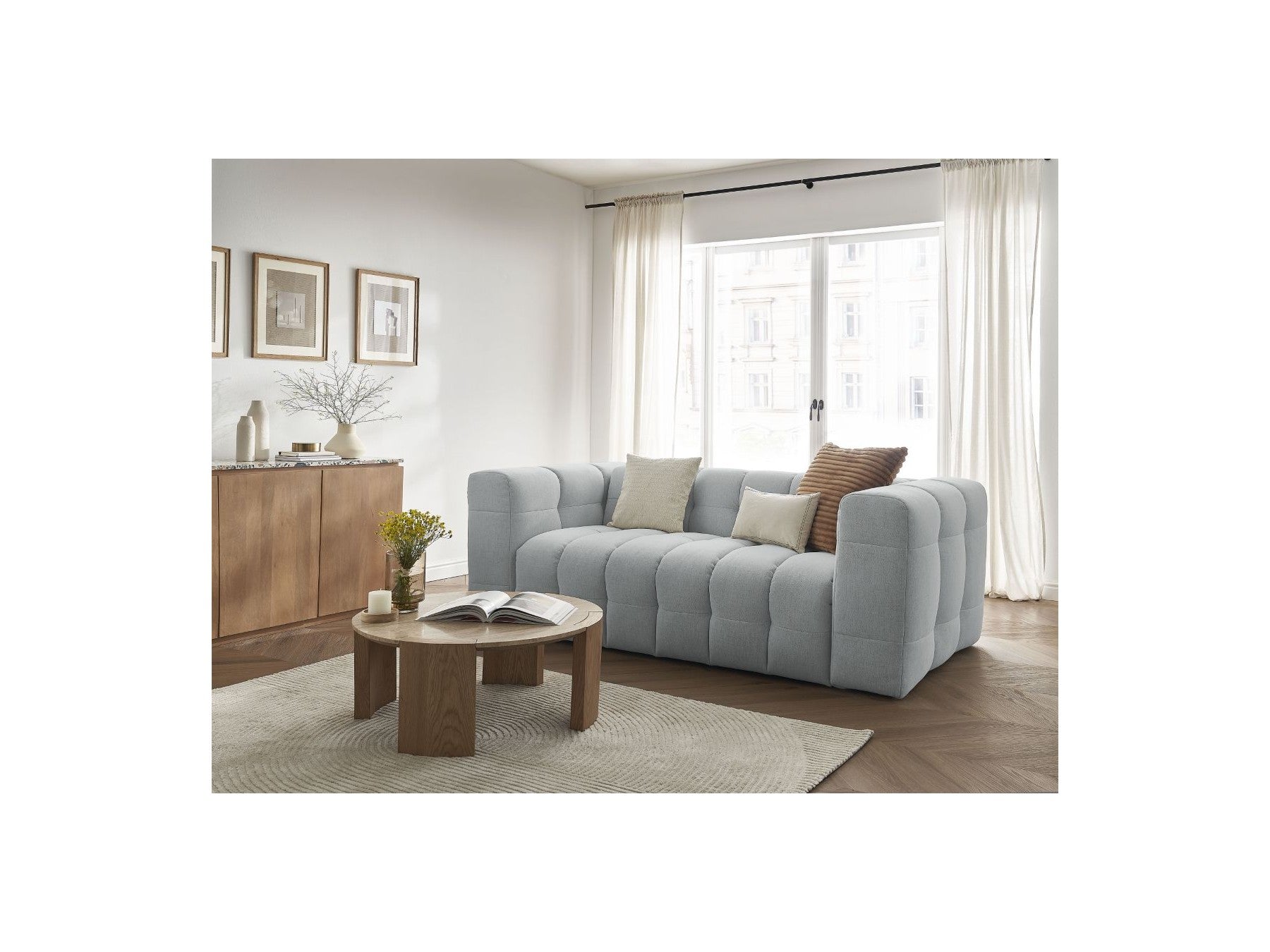 Cloud - Convertible 3-Seater Straight Sofa - Smooth Fabric