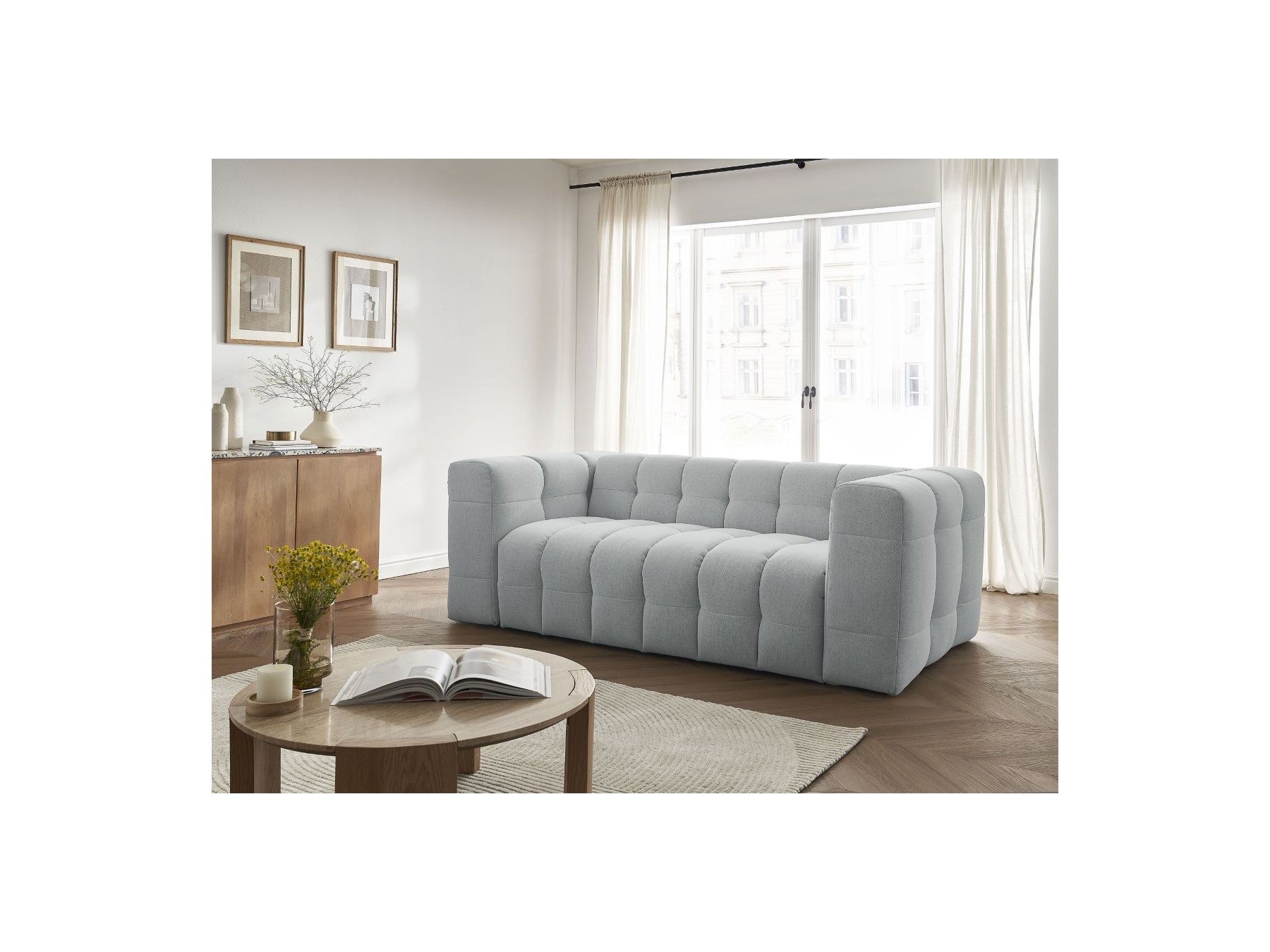 Cloud - Convertible 3-Seater Straight Sofa - Smooth Fabric