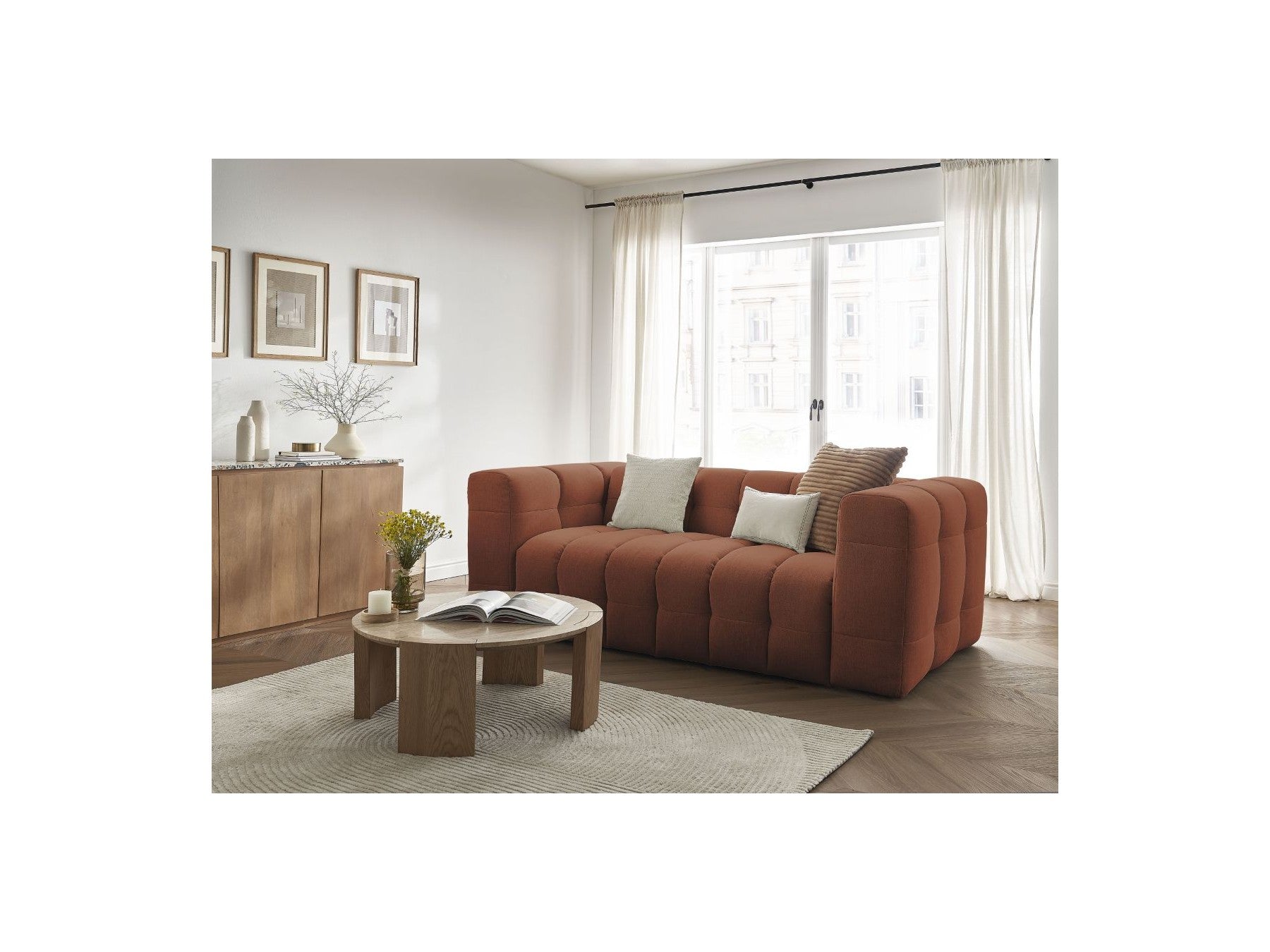 Cloud - Convertible 3-Seater Straight Sofa - Smooth Fabric