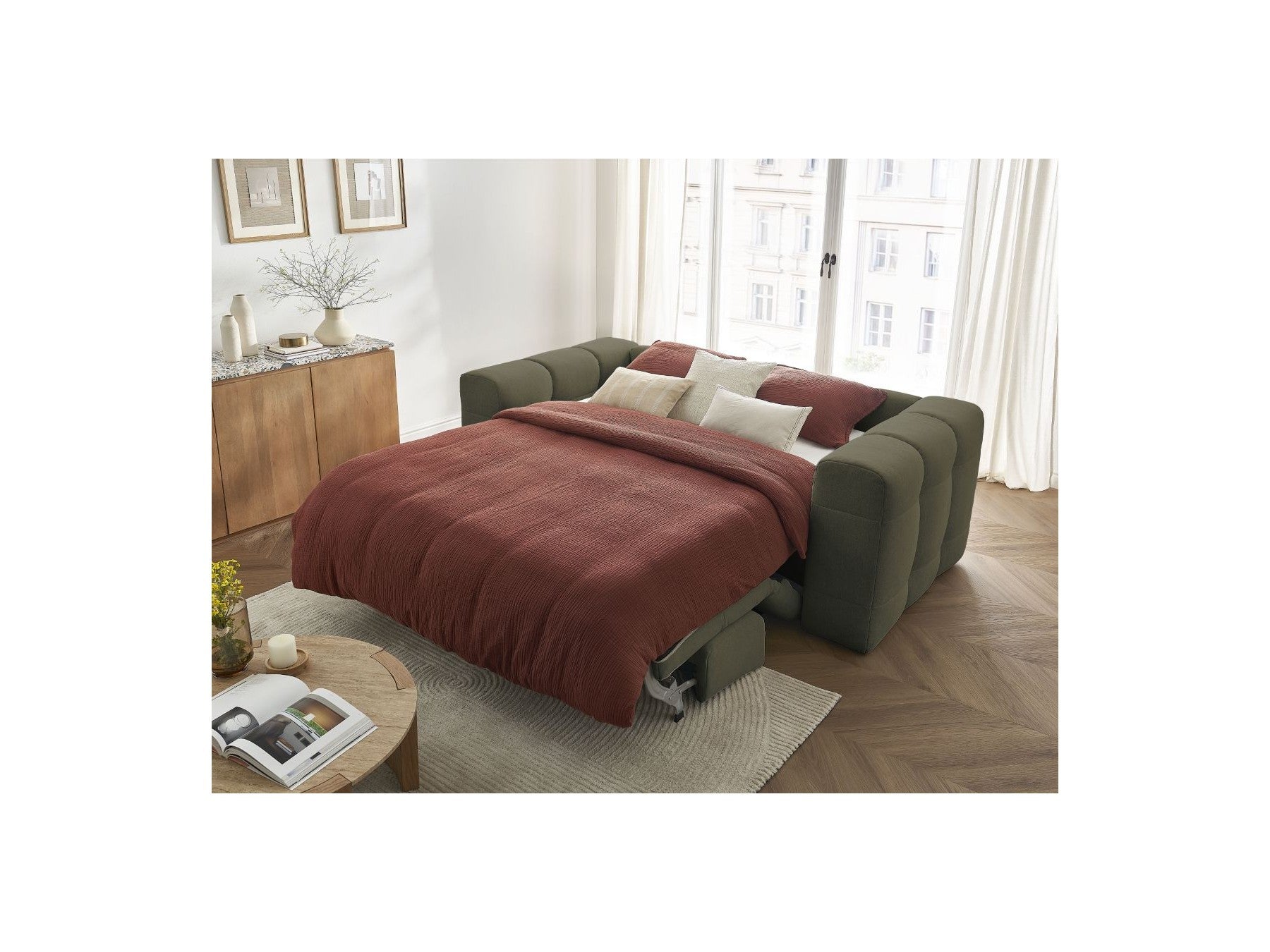 Cloud - Convertible 3-Seater Straight Sofa - Smooth Fabric