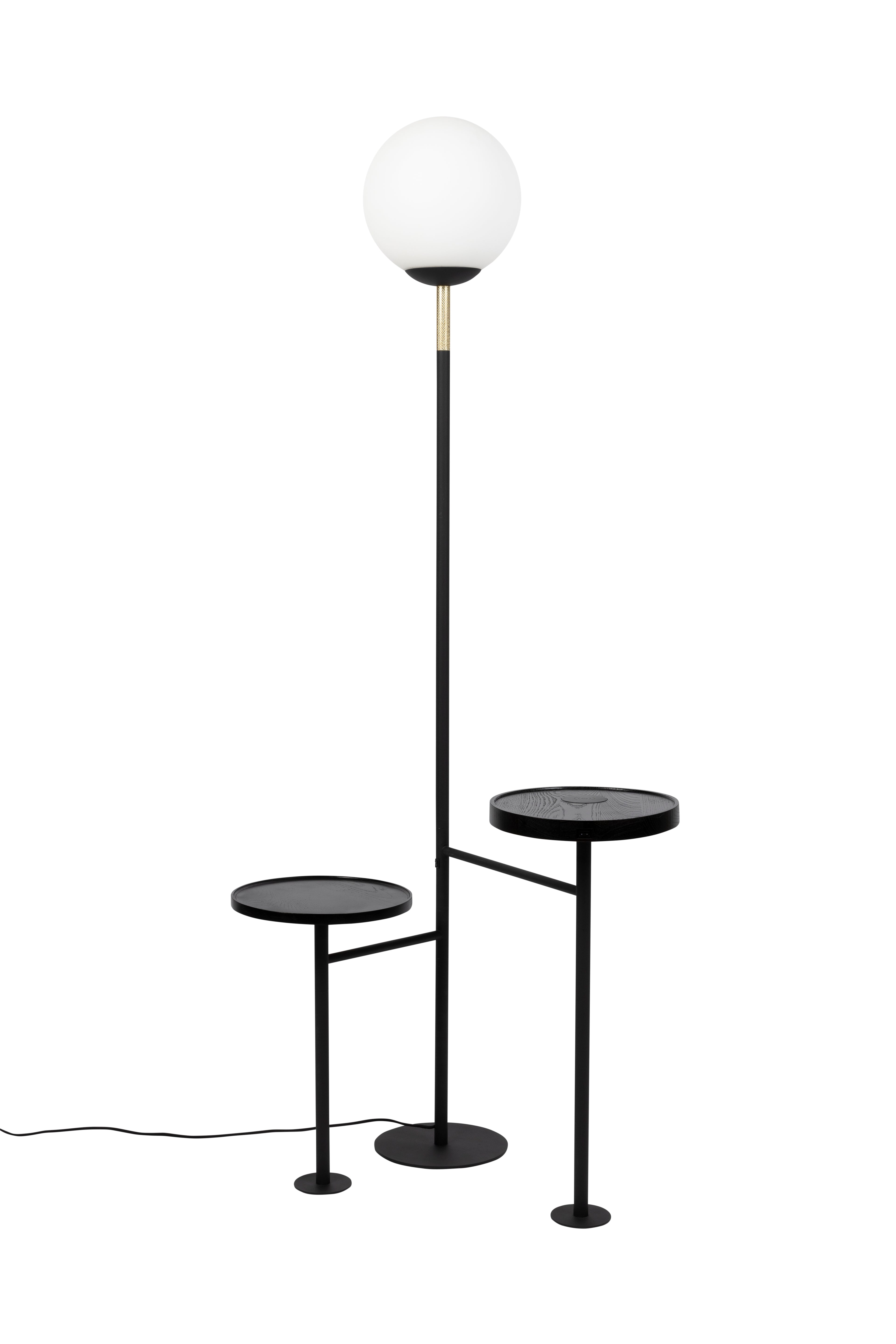 Orion Charge - Floor Lamp - Glass - Black